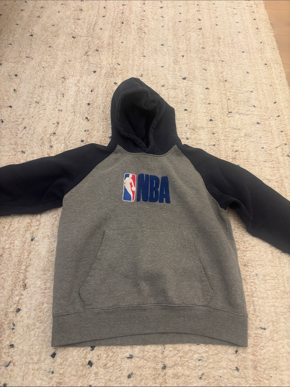 Zara Kids Two-Tone Gray and Black NBA Hoodie